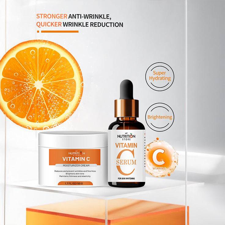 BUY THE VITAMIN C SERUM + CREAM TOGETHER GLOW STARTS TODAY