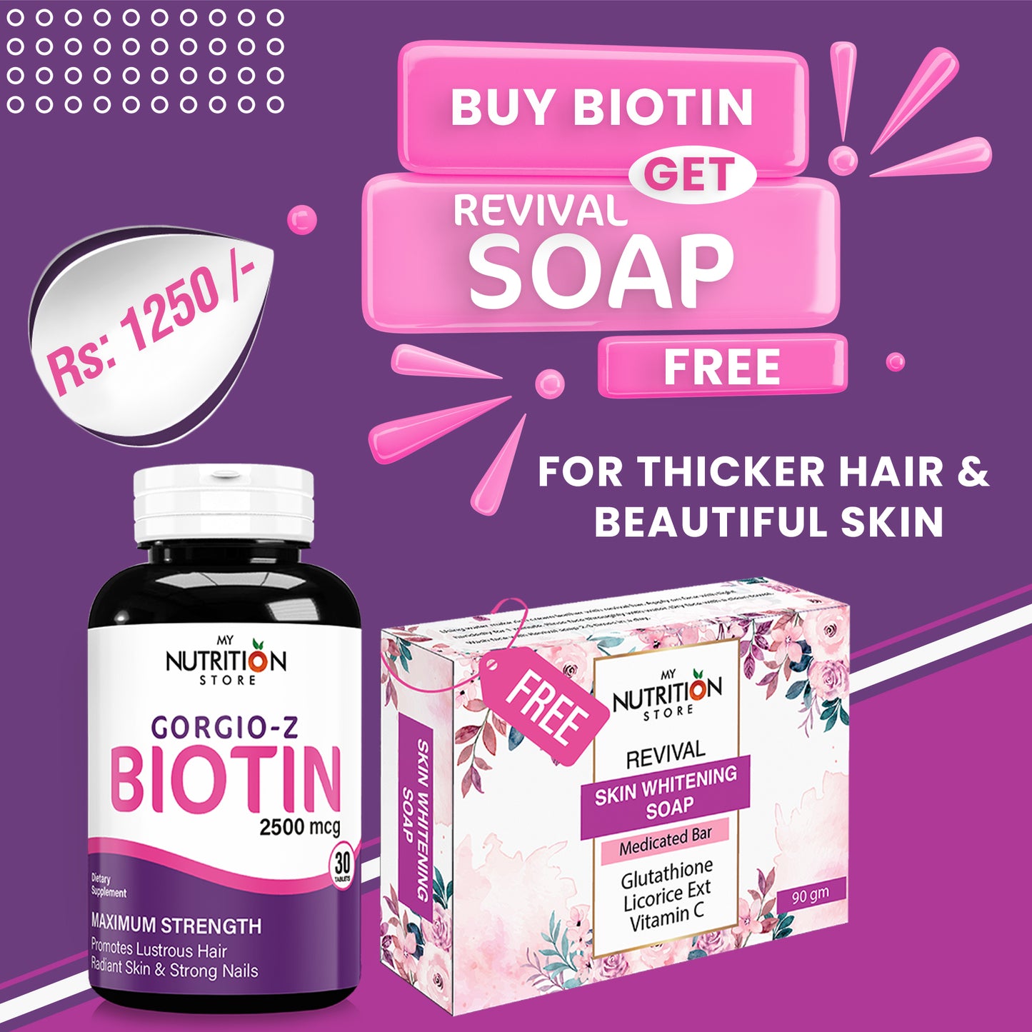 Buy Gorgio-Z-Biotin & Get Beauty Soap Free